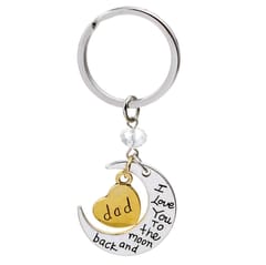 Charm I Love You To The Moon And Back Keyring Keychain Gift -Dad