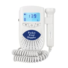 Pocket Household Fetal Doppler Baby Heart Beat Detector (White)