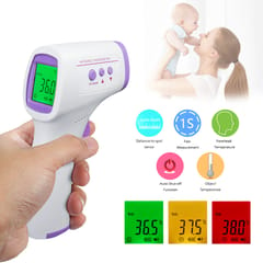 Digital Infrared Thermometer LCD Backlight Display (Purple)