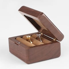 Portable Vintage Jewelry Storage Box Necklace Bracelet Holder Organizer (Walnut)