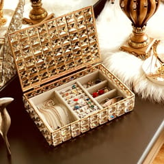 Light Luxury Crystal Lipstick Box Cosmetic Jewelry Box Crystal Pen Tissue Box Crystal Tray (Crystal)