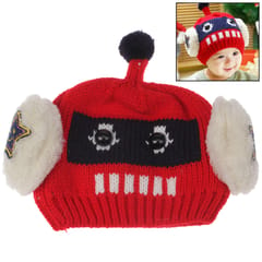 Lovely Robot Style Baby Thickening Warm Hat for Autumn / Winter (Red)