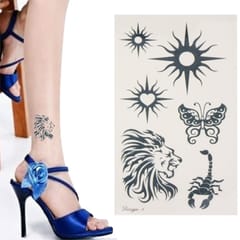 Beautiful Sun & Butterfly Pattern Temporary Tattoo Stick