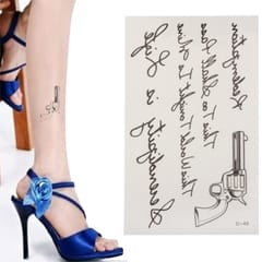 Beautiful Letters Pattern Temporary Tattoo Stick