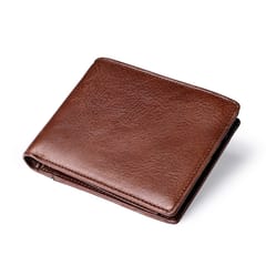 8016 Retro Cowhide Leather Multiple Card Slots Wallet for Men, with Removable Card Holder
