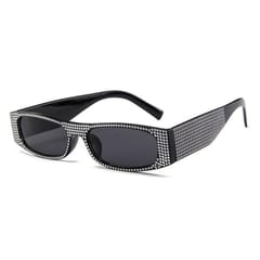 Square Sunglasses Women Imitation Diamond Lasses Fashion UV400 Sunglasses