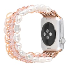For Apple Watch 5 & 4 40mm / 3 & 2 & 1 38mm Pearl Crystal Watchband