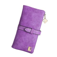 Fashion Women Wallets Drawstring Nubuck Leather Zipper Wallet Women&Girls Long Design Purse Two Fold Bag