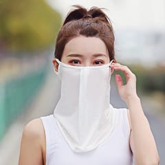Summer Outdoor Ice Silk Sunshade Face Mask Sun-proof Equipment