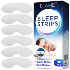 ELAIMEI Anti Snoring Sleep Strips Disposable Mouth Strips (White)