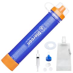 Personal Water Filter Straw 3-Stage Filtration Portable Gear
