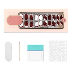 24PCS Fake Nails Tips Set Different Sizes Natural French (Multicolor)