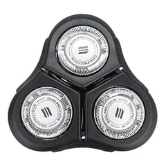 Three Floating-Blades Replacement Heads Washable Electric (Black)