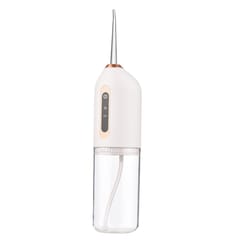 Portable Oral Irrigator Water Flosser Teeth Cleaner for (White)