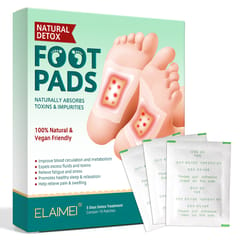 ELAIMEI 10 PCS Ginger Foot Pads Bamboo Foot Care For Healthy (White)