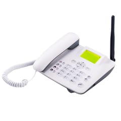 Fixed Wireless Phone Desktop Telephone Support Dual SIM TF (White)