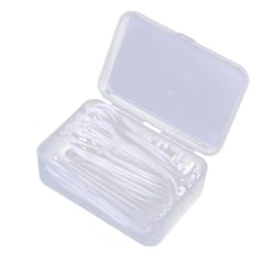 50pcs Toothpick 2-In-1 Dental Floss Picks High Toughness (White)