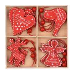 Wooden Christmas Ornaments for Hanging Decorations Wood
