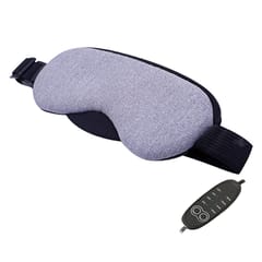 Heated Eye Mask USB Electric Steam Warm Eyes Blindfold with (Grey)