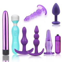 8Pcs/Set Silicone Anal Plug Massage Adult Sex Toys Woman Man