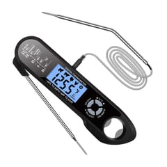 2 in 1 Dual Probe Instant Read Food Meat Thermometers for (Black)
