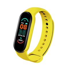 M6 Smart Sports Bracelet Watch 0.96-Inch TFT Screen BT4.0 (Yellow)