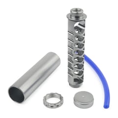 Spiral 1/2-28 Car Fuel Filter Single Core Alloy For NaPa (Silver)