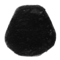 Winter Warm Fluffy Seat Cover Black Color Skin-friendly (Black)
