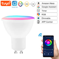 GU10 Smart Bulb LED Light Cup 5W RGB+WW+CW Support Tuya