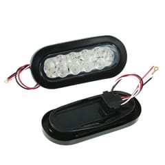 2X Truck Trailer Oval Sealed LED Turn Signal Stop Tail Light (White)