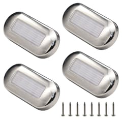 4pcs 3'' LED Stainless Steel Yacht Boat RV Courtesy Lamp, (Silver)