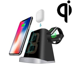 P8X QI Standard 3 in 1 Multifunctional Wireless Charger for iPhone / QI Phone & iWatch & AirPods