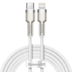 Baseus CATLJK-B02 Cafule Series 20W Type-C / USB-C to 8 Pin PD Metal Charging Data Cable, Length:2m(White)