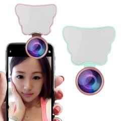 RK28 Multi-function Beauty Selfie Light LED Selfie Clip Flash Fill Light with HD 4K Wide / 50X HD Macro Lens (Green)