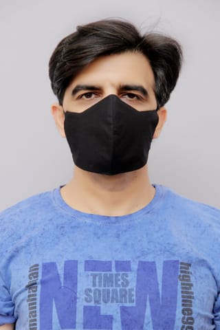 Black Set of 5 Non Surgical Cloth Mask