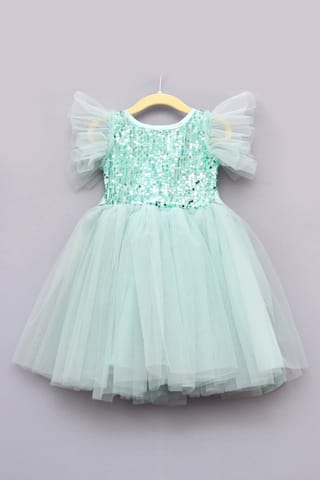 Mint Green Sequin Party Dress