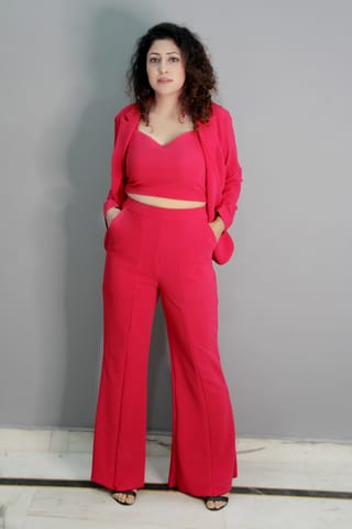 Solid Pink 3 Piece Suit