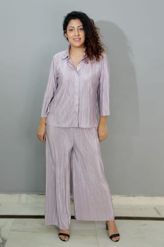 Lilac Pleated Co-ord Set