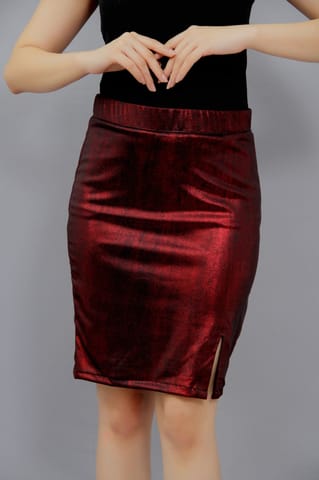 Solid Maroon Tube Skirt