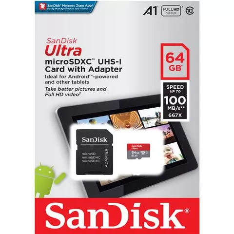 SANDISK 64GB ULTRA® microSD UHS-I CARD