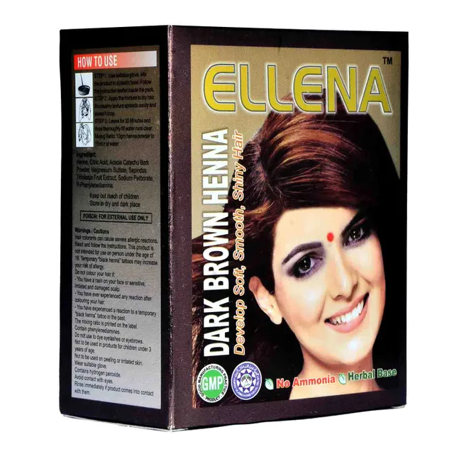 Ellena Dark Brown Heena Powder (180gm)