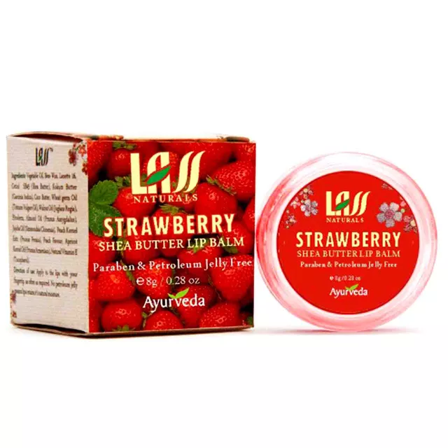 LASS Naturals Strawberry Shea Butter Lip Balm (2 X 8gm)