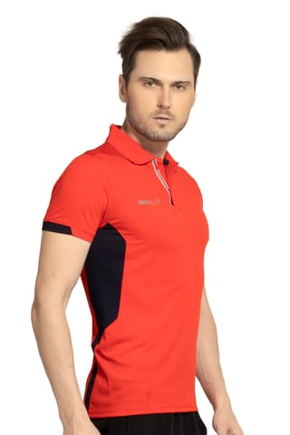 Sport Sun Dry Fit Polo T Shirt For Men's Red DFP 02