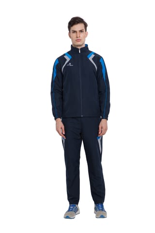 Sport Sun Solid Men Track Suit Navy Blue 1193