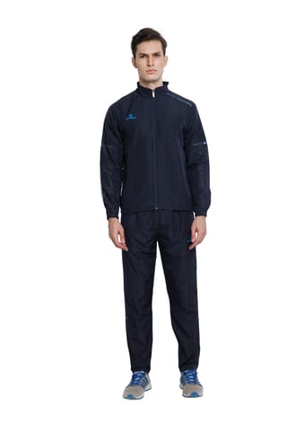 Sport Sun Solid Men Track Suit Navy Blue 1191