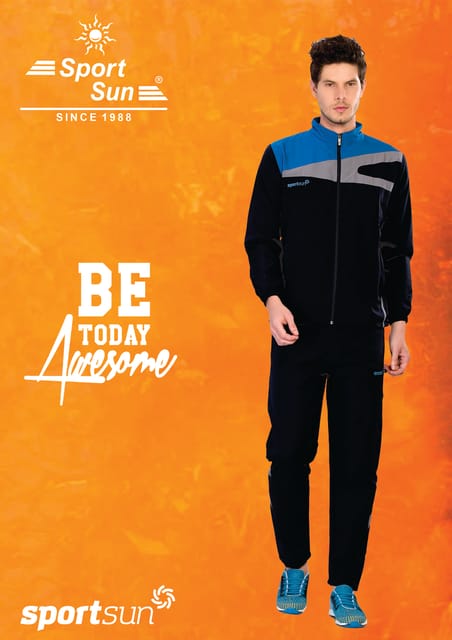 Sport Sun Navy Blue Micro Track Suit for Men 1183