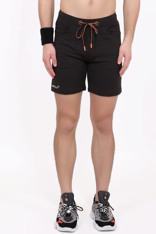 Sport Sun Solid Men Black Shorts PS 01