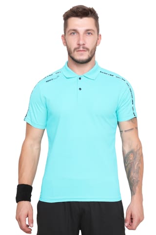 Sport Sun Solid Men Max Polo Sea Green T Shirt TMP 02