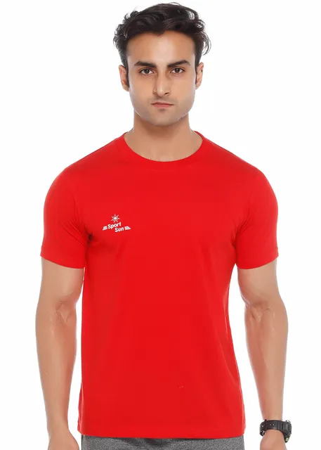 Red Round Neck Men's T-shirt