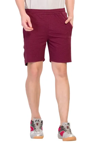 Sport Sun Active Cotton  Maroon Shorts For Men